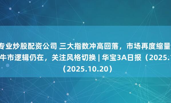 专业炒股配资公司 三大指数冲高回落，市场再度缩量，机构：牛市逻辑仍在，关注风格切换 | 华宝3A日报（2025.10.20）